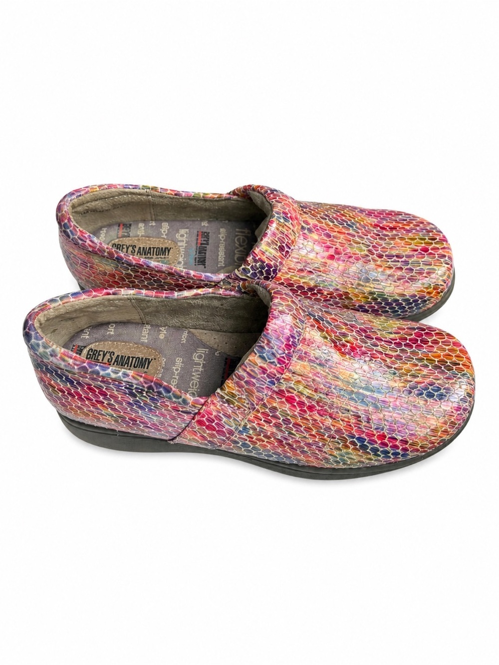 Grey’s Anatomy SoftWalk Meredith Sport Clogs – Women’s 7M – Kaleidoscope Mermaid - Picture 2 of 4